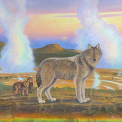 Yellowstone-Island of Refuge painting