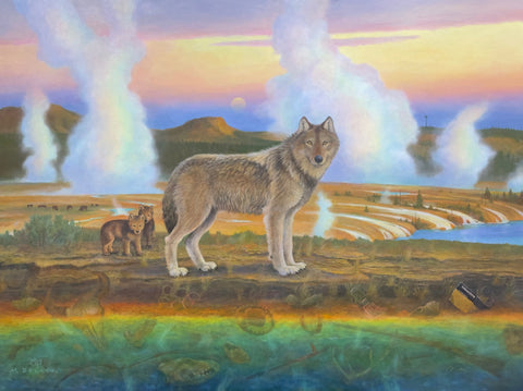 Yellowstone-Island of Refuge painting