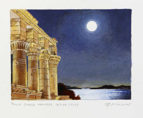 Philae Temple Moon Rise- Study