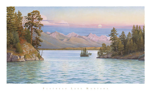 Flathead Lake - View Through The Narrows - Signed
