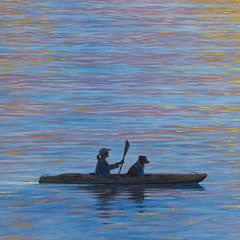 Placid Lake Sunset, Dog is My Co-Pilot