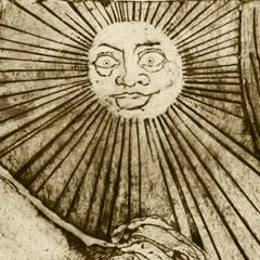 Sun and Moon- Collagraph