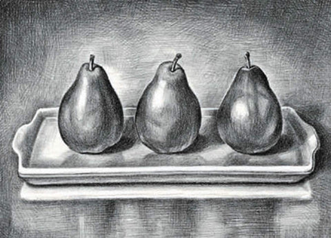 Three Pears - Black & White
